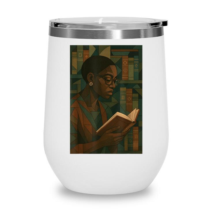 Geometric History Educated Women Teacher Book Melanin Wine Tumbler Geometric History Educated Women Teacher Book Melanin Wine Tumbler