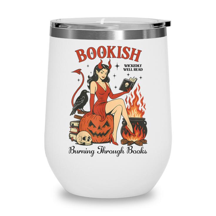 Halloween Bookish Witchy Book Club Hot Girls Read Wine Tumbler