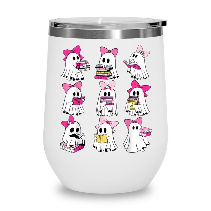 Halloween Pink Ghost Read More Books Spooky Boo Teacher Kids Wine Tumbler Halloween Pink Ghost Read More Books Spooky Boo Teacher Kids Wine Tumbler