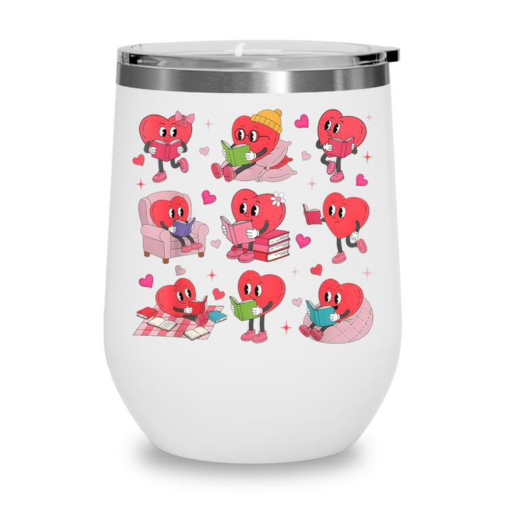 Hearts Reading Book Lovers All Booked For Valentine Wine Tumbler Hearts Reading Book Lovers All Booked For Valentine Wine Tumbler