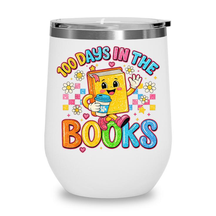 HUGvyn Preppy 100 Days In The Books Teacher Reading Coffee Wine Tumbler HUGvyn Preppy 100 Days In The Books Teacher Reading Coffee Wine Tumbler