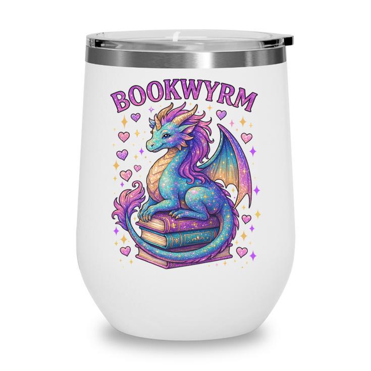 Just a Girl Who Loves Dragons And Books Wine Tumbler