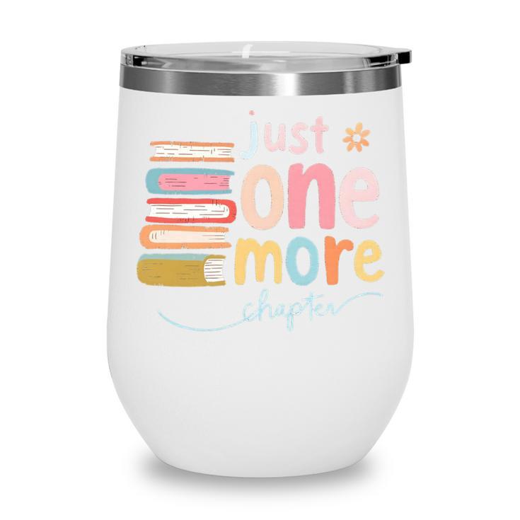 Just One More Chapter Artistic Pastel Book Lover Vibe Wine Tumbler