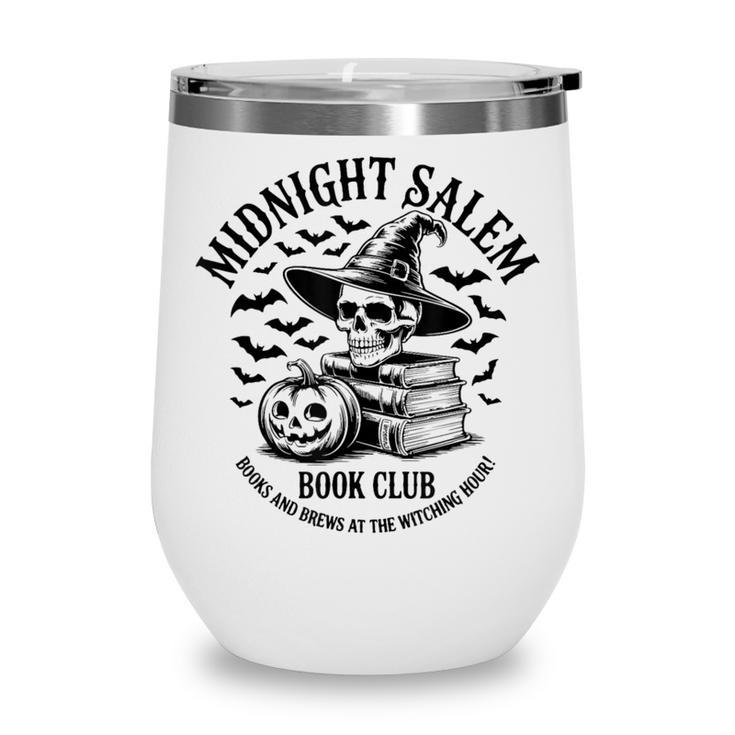 Midnight Salem Book Club Witchy Reads Wine Tumbler