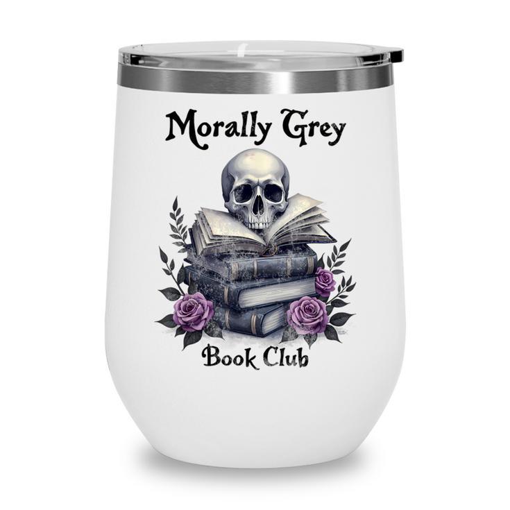 Morally Grey Book Club Gothic Vintage Style Wine Tumbler