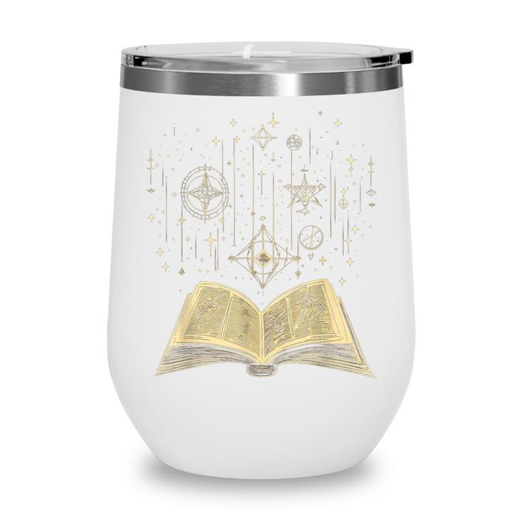 Mystic Astral Lunar Celestial Witch Spell Book Wine Tumbler
