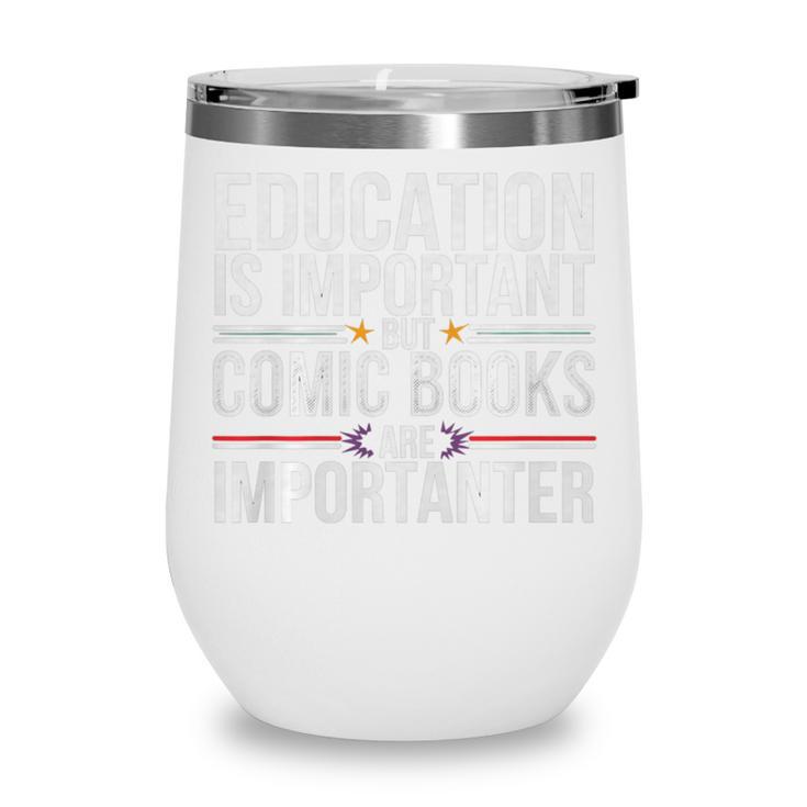 Who Needs Education Comic Books Are Importanter Premium Tri-Blend Wine Tumbler