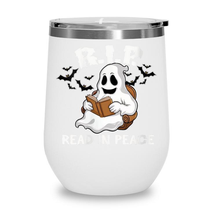October Reading And Library Awareness Books And Boos Wine Tumbler