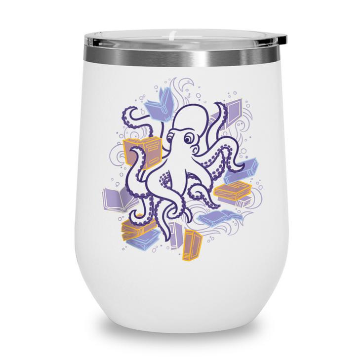 Octopus Book Reader Wine Tumbler
