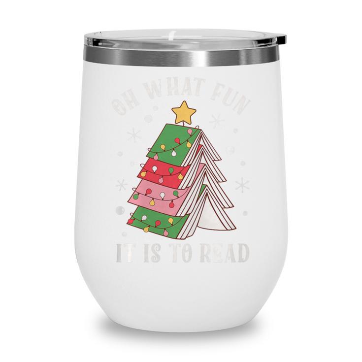 Oh What Fun It Is To Read Book Christmas Tree Premium Tri-Blend Wine Tumbler