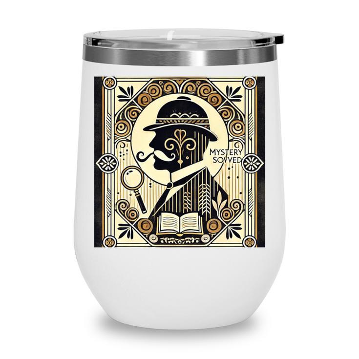 Poirot Mystery Books Vintage Detective Premium Tri-Blend Wine Tumbler