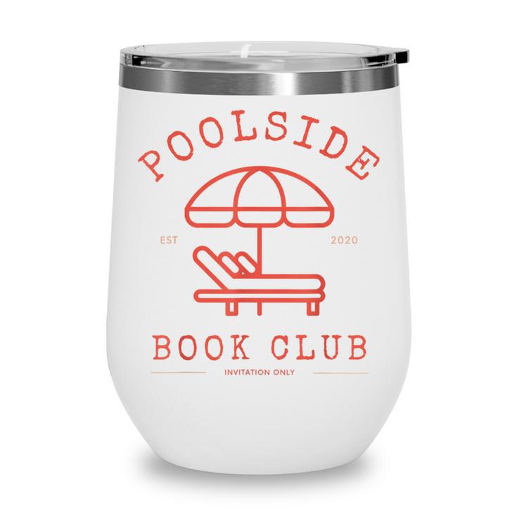 Poolside Book Club Summer Reading Book Lover Swimming Shirt Men Women Wine Tumbler