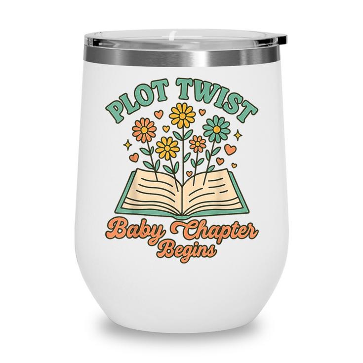 Pregnancy Announcement Book Lover Reveal Pregnant Wine Tumbler