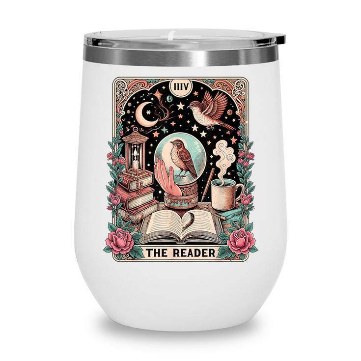 The Reader Tarot Card Shirt Bird Book Lover Bookworm Wine Tumbler The Reader Tarot Card Shirt Bird Book Lover Bookworm Wine Tumbler