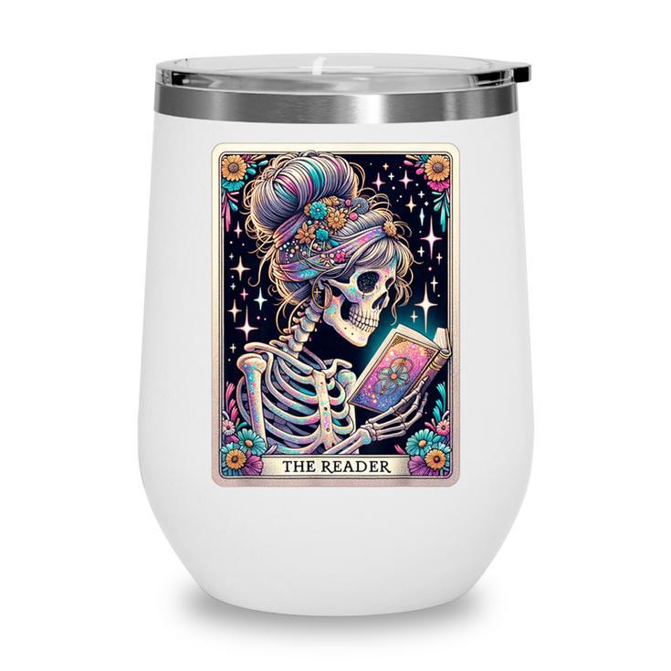 The Reader Tarot Card Women Book Lover Librarian Read Wine Tumbler The Reader Tarot Card Women Book Lover Librarian Read Wine Tumbler