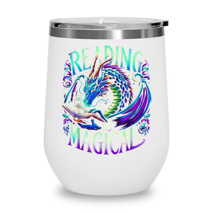 Reading Is Magical Dragon Tee Perfect For Book Lovers Kids Wine Tumbler