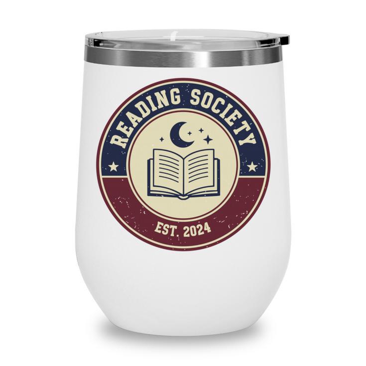 Reading Society Est 2024 Vintage Book Club Wine Tumbler
