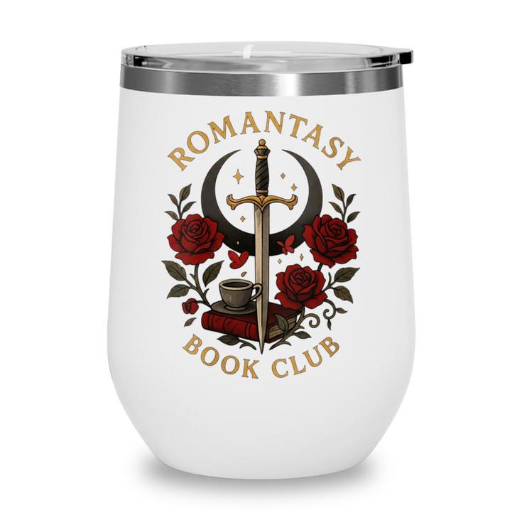 Romantasy Book Club Coffee Sword Roses Wine Tumbler