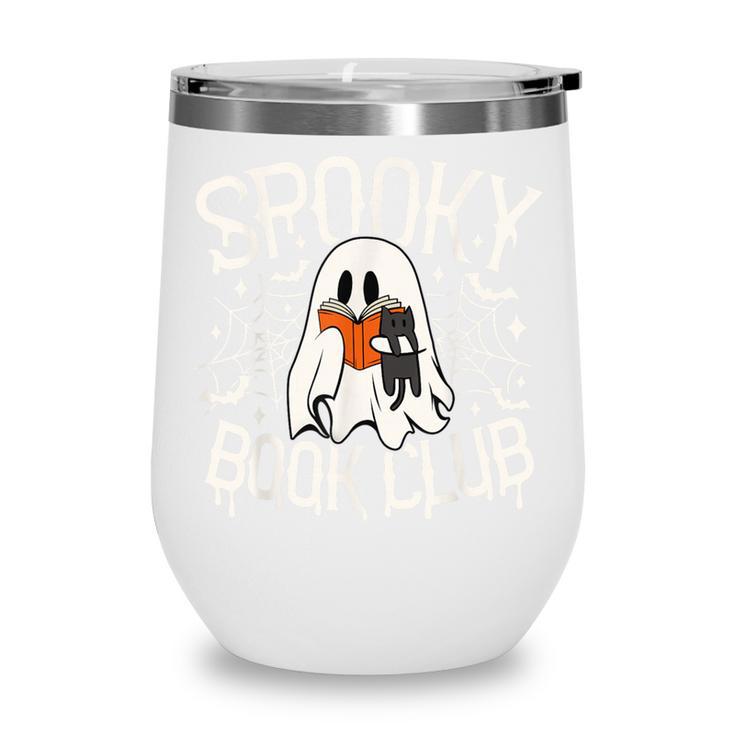 Spooky Book Club Cute Ghost Reading Book Halloween Costume Wine Tumbler