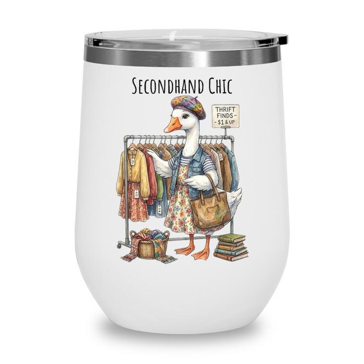 Thrifting Goose Vintage Fashion Book Lover Wine Tumbler