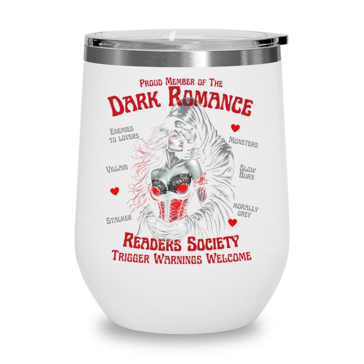 Trigger Warning Book Lover Dark Romance Smut Reader Wine Tumbler
