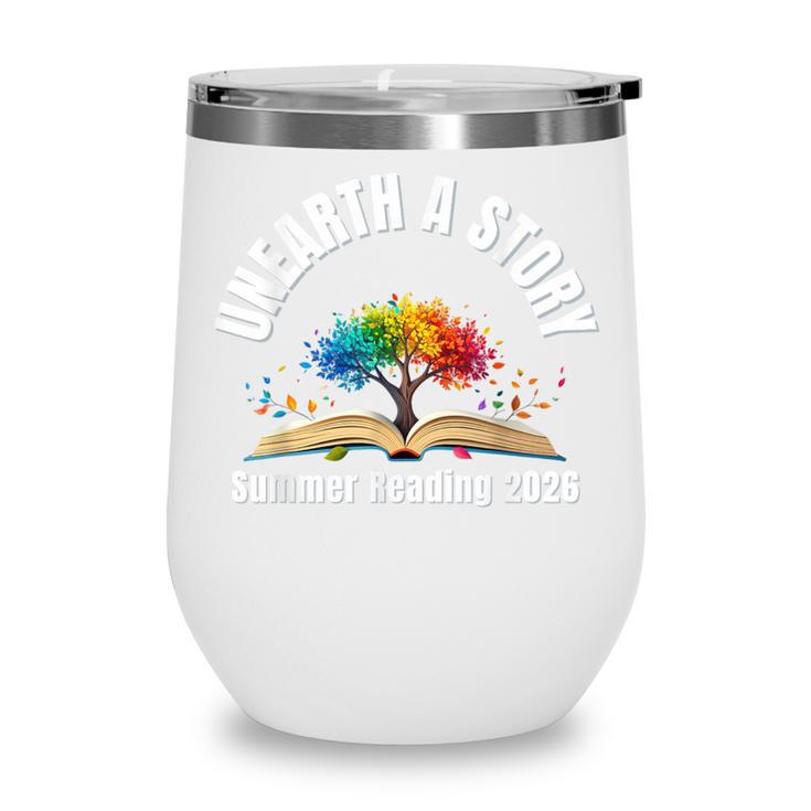 Unearth a Story 2026 Summer Reading Program Tree Book Wine Tumbler Unearth a Story 2026 Summer Reading Program Tree Book Wine Tumbler