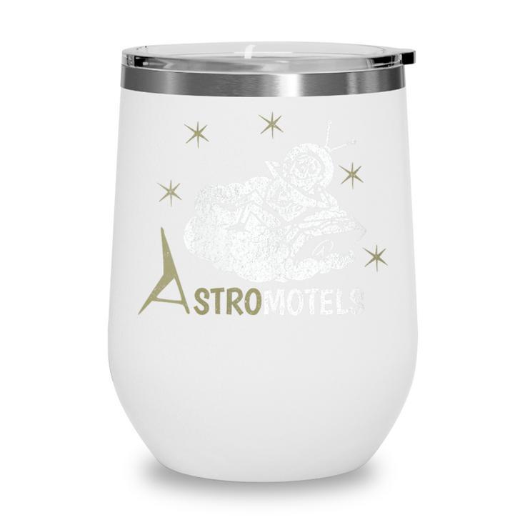 Vintage Hotel Matchbook Astro Motels 50s Retro Spaceman Wine Tumbler