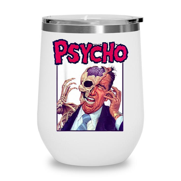 Vintage Movie Horror Poster Comic Book Graphic Film Night Wine Tumbler