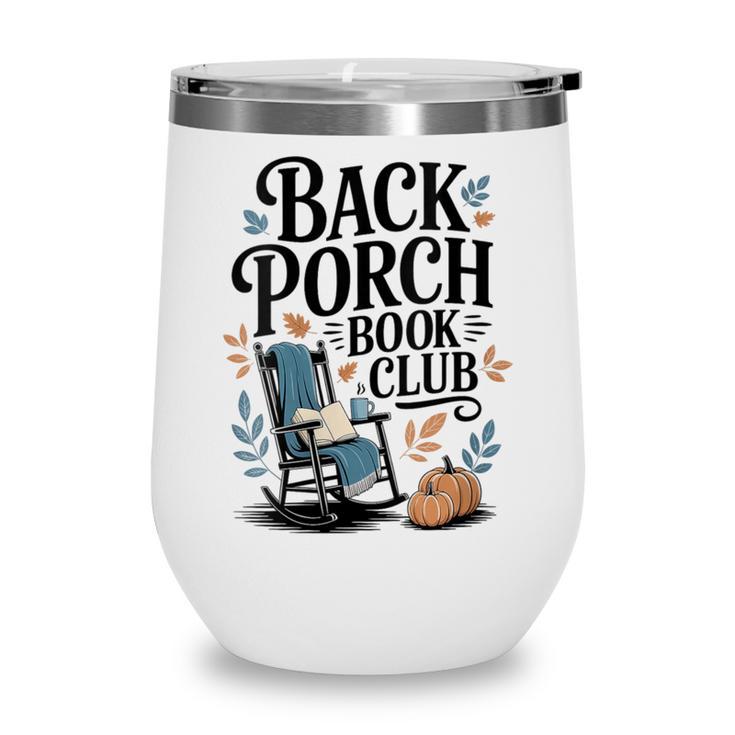 Vintage Reader Author Country Aesthetic Back Porch Book Club Wine Tumbler
