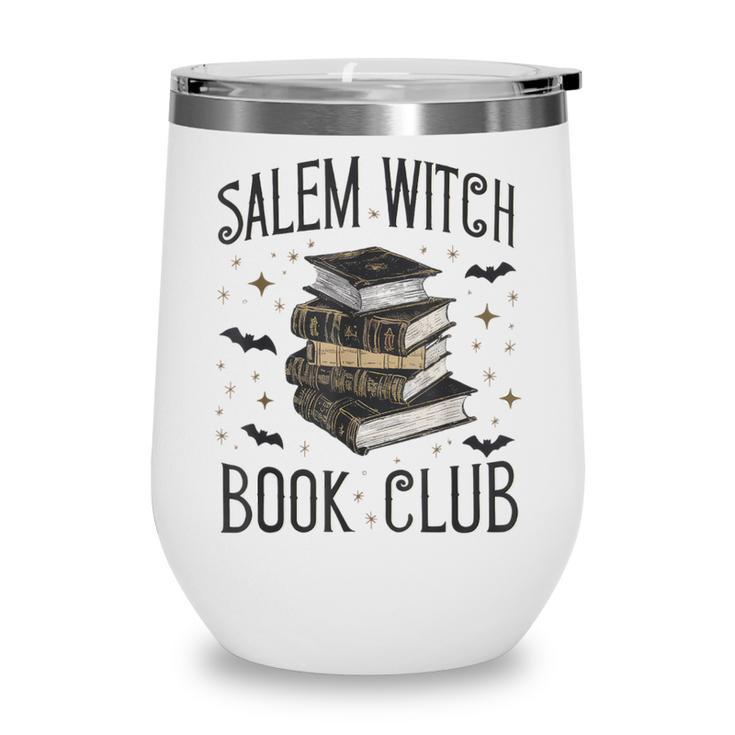Vintage Salem Book Club Cat Bookish Spooky Halloween Wine Tumbler