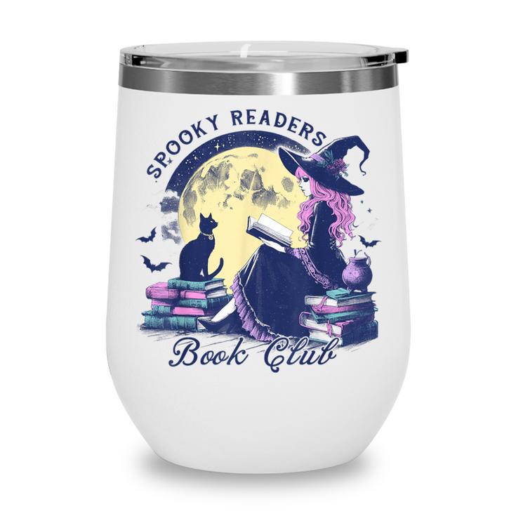 Vintage Sexy Witch Spooky Readers Book Lover Club Halloween Wine Tumbler