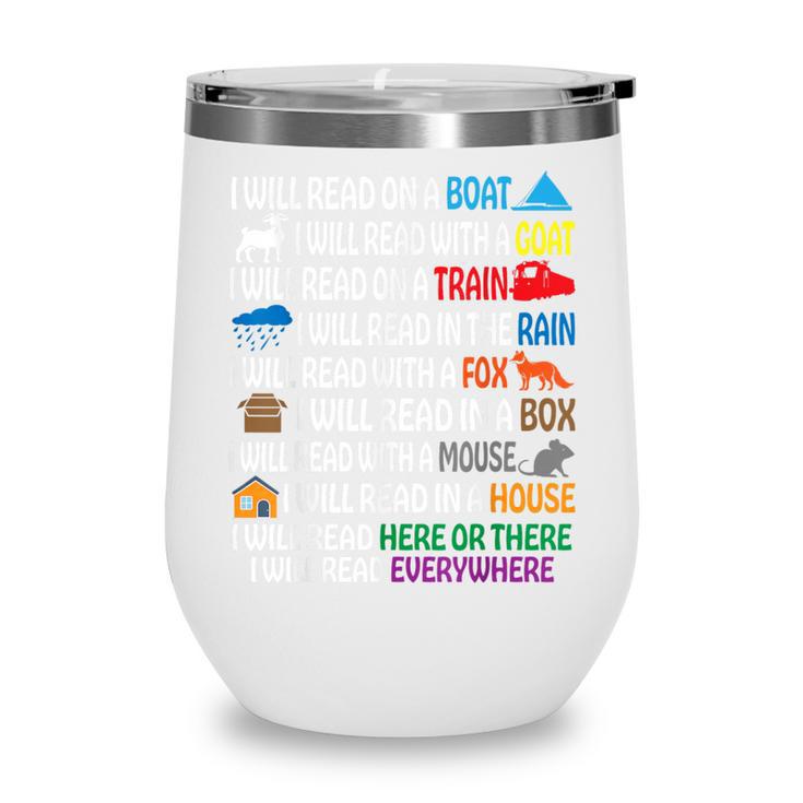 I Will Read Books On A Boat & Everywhere Reading Kids Book Wine Tumbler