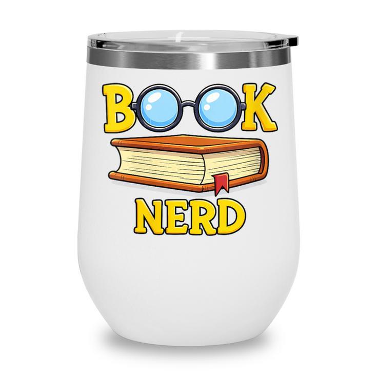 Women's Adorable Book Nerd Typography Minimalist Library Lover Wine Tumbler