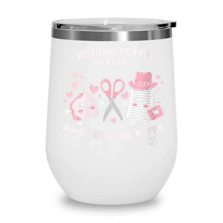 Women's Nothing Beats Reading Book Lover Statement Wine Tumbler