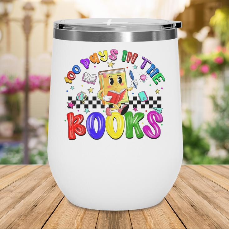 100 Days In The Book Fun 100 Days Of School Boy Girl Teacher Wine Tumbler