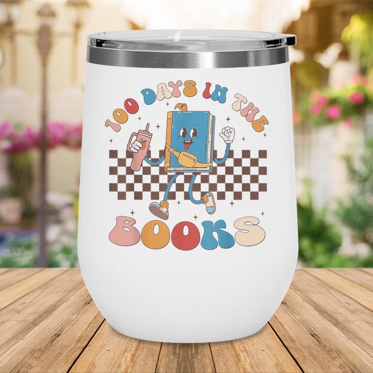 100 Days In The Books Celebration Retro School Wine Tumbler