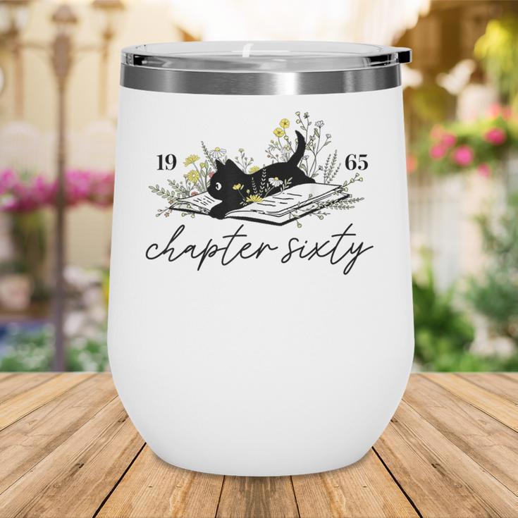 1965 Chapter Sixty Book Cat Lover 60th Birthday For Men Women Wine Tumbler