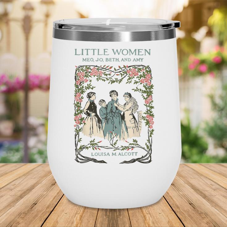Alcott Little Women Characters Literature Book Illustration Wine Tumbler