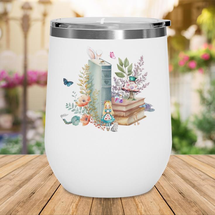 Alice In Wonderland Characters Lewis Carroll Book Lover Wine Tumbler