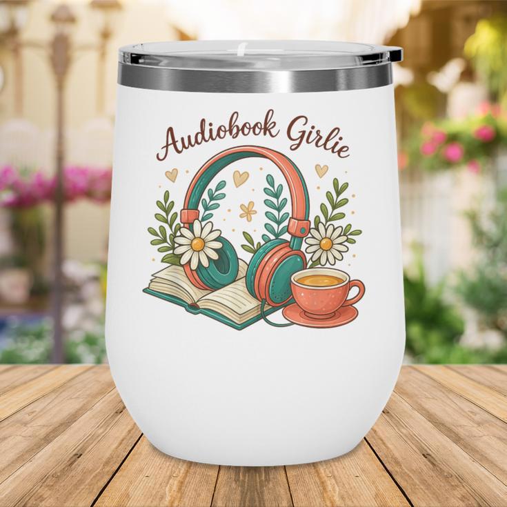 Audiobook Girlie Headphones Book Tea Love Wine Tumbler