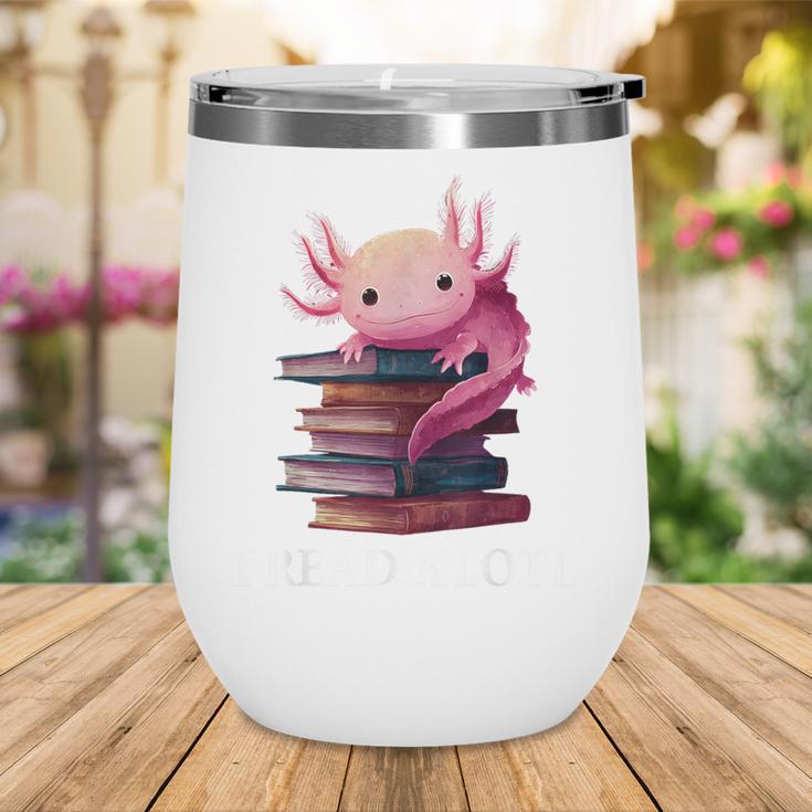 Axolotl Book Lover Librarian Reading Library Readers Wine Tumbler