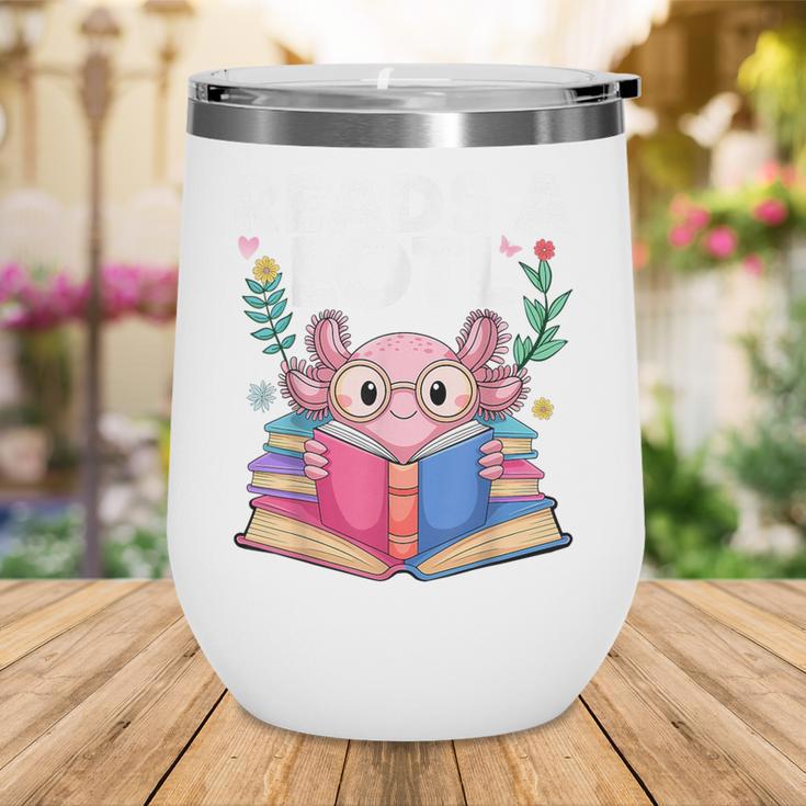 Axolotl Books Readsalotl Reading Bookworm Boys Girls Wine Tumbler
