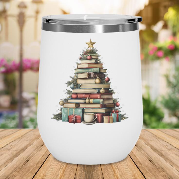 Book Christmas Tree Books Lovers Xmas Teacher Men Women Kids Wine Tumbler Book Christmas Tree Books Lovers Xmas Teacher Men Women Kids Wine Tumbler