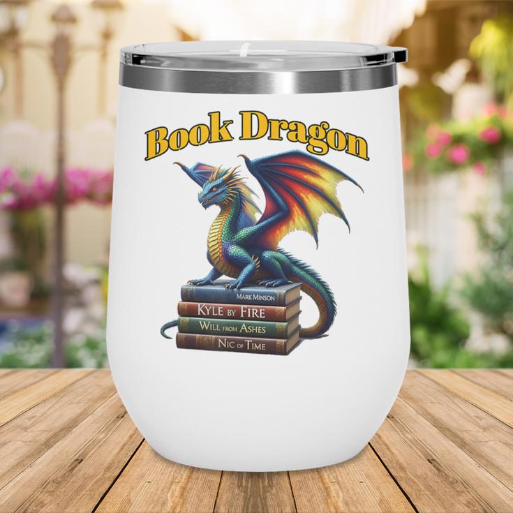 Book Dragon Mark Minson's Books Wine Tumbler