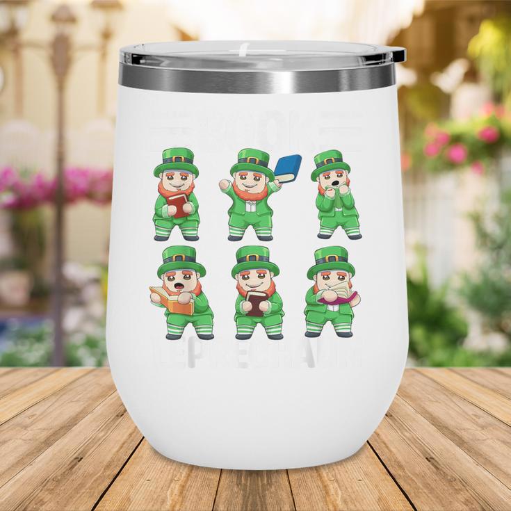 Book Leprechaun St Patrick's Day Library Librarian Reading Wine Tumbler