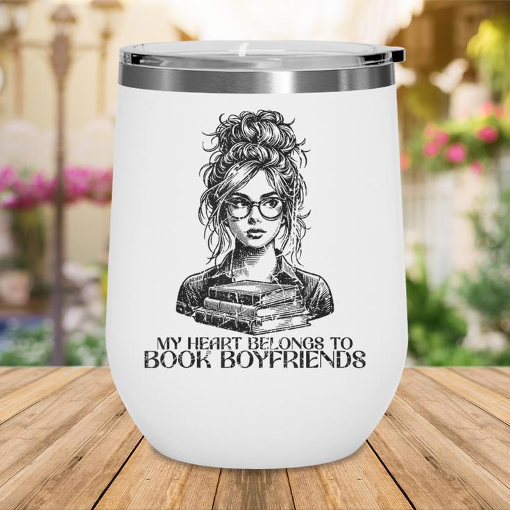 Book Lover Bent Over a Book Wine Tumbler