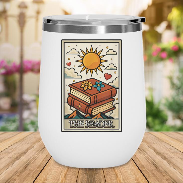 Book Reading Tarot Card The Reader Wine Tumbler Book Reading Tarot Card The Reader Wine Tumbler
