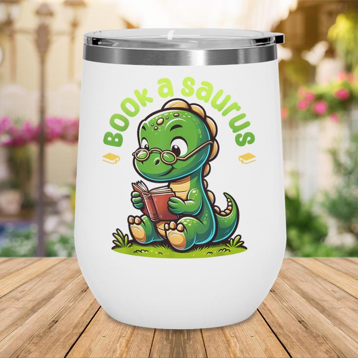 Book A Saurus Bookasaurus Dinosaur Book Girls Boys Toddler Wine Tumbler