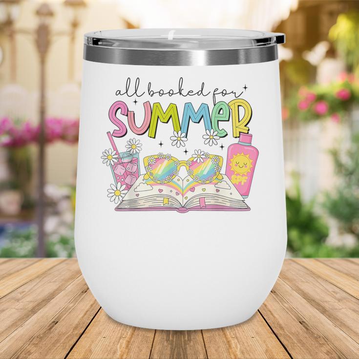 All Booked For Summer Reading Beach Floral Bookish Book Girl Wine Tumbler All Booked For Summer Reading Beach Floral Bookish Book Girl Wine Tumbler