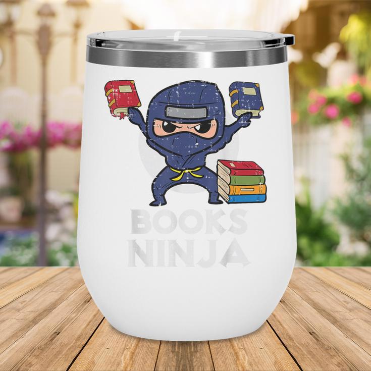 Books Ninja Read Reading Librarian Book Toddler Boys Kids Wine Tumbler